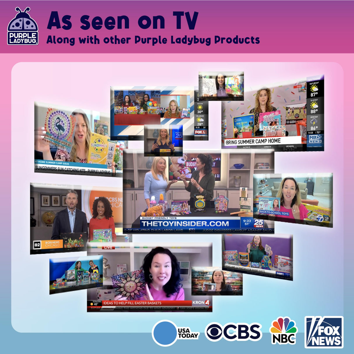 PURPLE LADYBUG DIY Headband Making Kit - Crafts for Girls Ages 6-8, 5-9 Years Old Girl Gifts, Birthday, Hair Accessories, Fun Summer Activities for Kids, Back to School Gifts for Students PURPLE LADYBUG