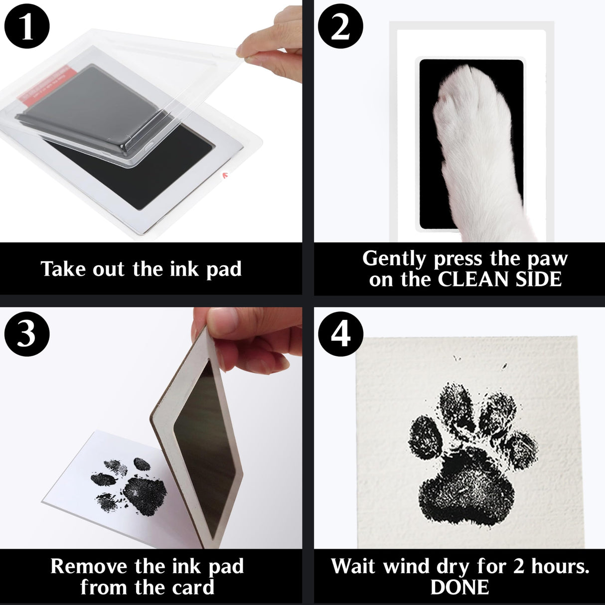 vinatimes 8.6'' Pet Memorial Gift Shadow Box Black Collar Holder Picture Frame Pet Paw Ink Kit Dog Wooden Sculpture Bottle Rainbow Pet Hair Keepsake Gift Loss of Dog Cat Tabletop Wall Hanging PSD-4B vinatimes