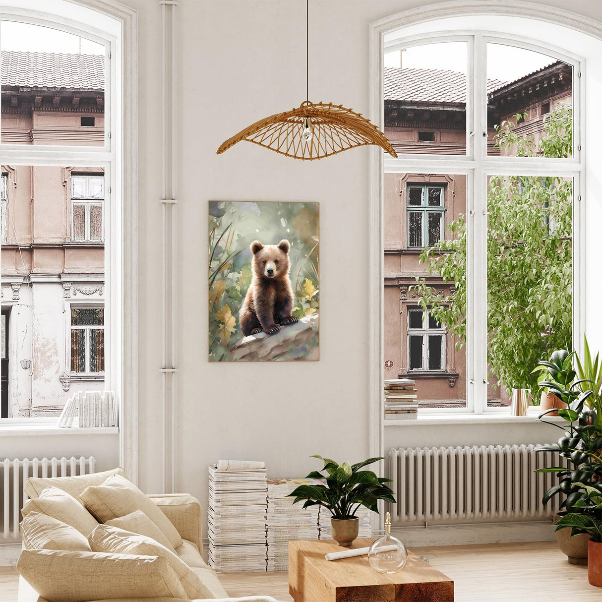 xcemhil Bear Paint by Numbers Kit for Adults, Paint by Number Animals, Bear Paint by Numbers Kit for Adults Beginner for Gift and Home Wall Decor 16x20 Inch xcemhil