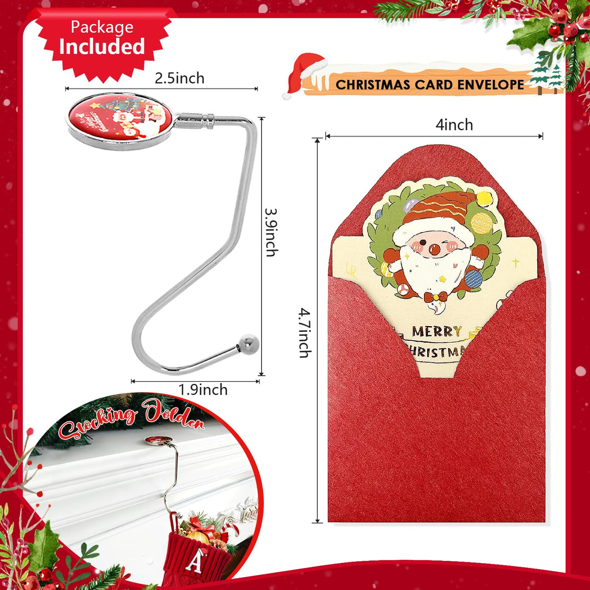 Ulico Christmas Stockings with Initials, 18’’ Large Embroidered Monogram Knit Christmas Stocking,Xmas Stocking for Kids, Holiday and Family Stocking for Fireplace or Party Decoration Red Letter A Ulico