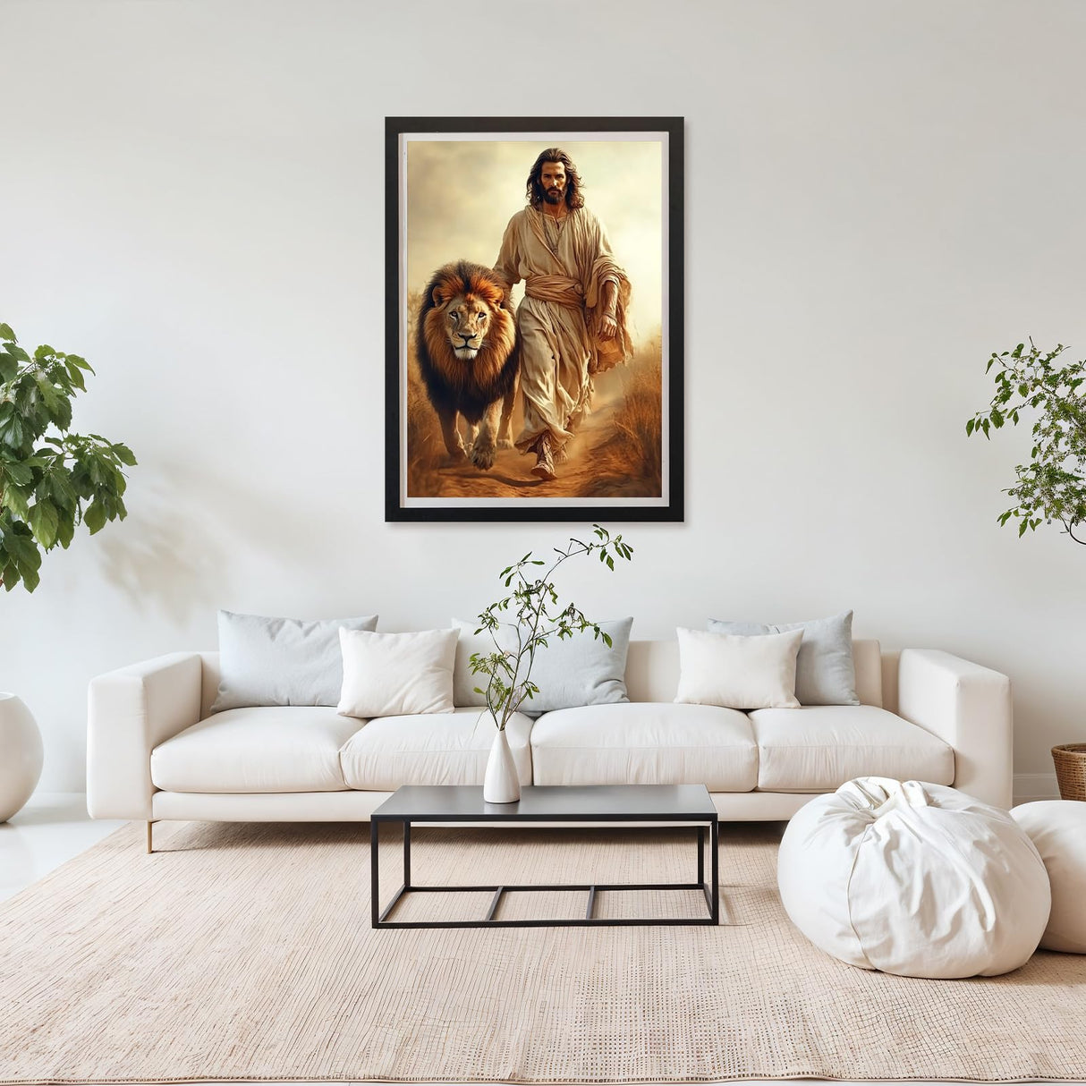 MAXBYE Jesus Diamond Art Kits for Adults, Lion Diamond Painting Full Drill Round Gem Art, 5D DIY Religion Christ Diamonds Painting Suitable Home Wall Decor Gift 12x16inch MAXBYE