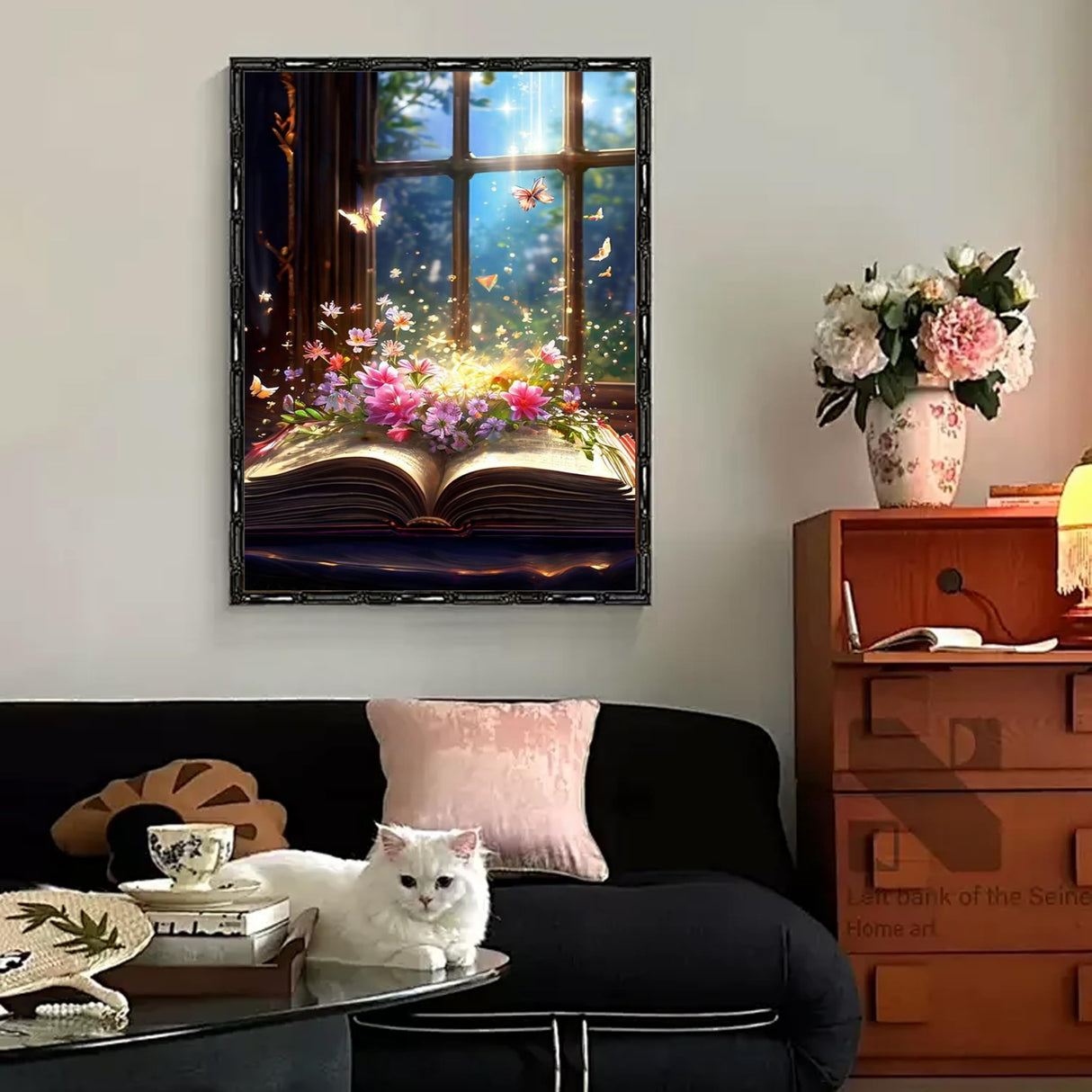 Yunruily Butterfly Book Paint by Number Adult-Butterfly Canvas Paint by Numbers for Adults,Flowers Paint by Number Kits on Canvas for Gifts Home Wall Decor(16x20inch) Yunruily