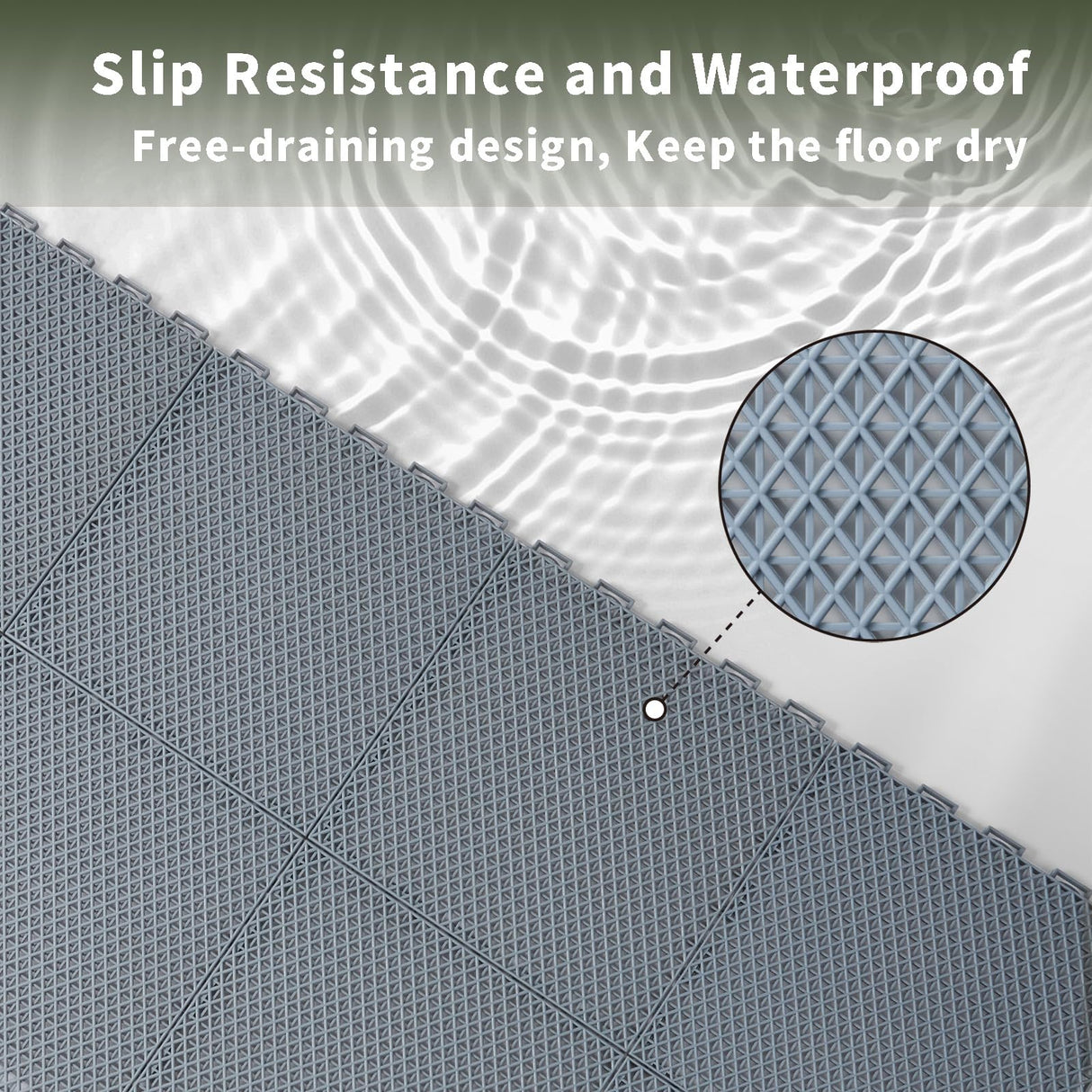 Fast-drying Outdoor Decking for Garden, Kennel, Storage Shed, Basement, Garage, Patio, Balcony,Bathroom, 10 PCS 12''x12'' Heavy-duty Interlocking Decking Tiles, Maximum Bearing Capacity up to 6613 LBs Romlits