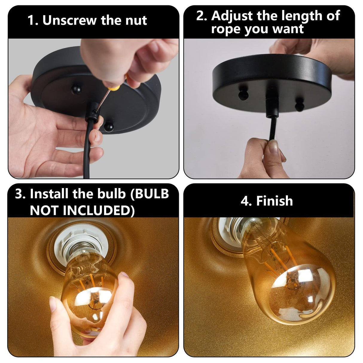 ALAISLYC Black Farmhouse Pendant Lights Matte Pendant Lighting for Kitchen Island Industrial Adjustable Height Vintage Dome Hanging Light Fixtures for Barn, Dining Room 3 Packs ALAISLYC