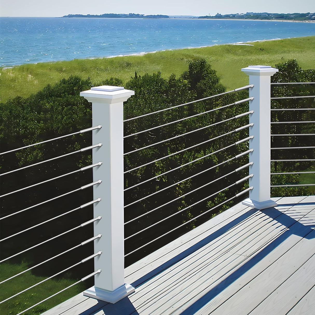 BLIKA 80 Pack T316 Stainless Steel Right&Left Handed Thread Swage Lag Screws for Wood Posts of 1/8" Stair Cable Railing Kit, Cable Railing Hardware with Wrench, DIY Wood Baluster BLIKA