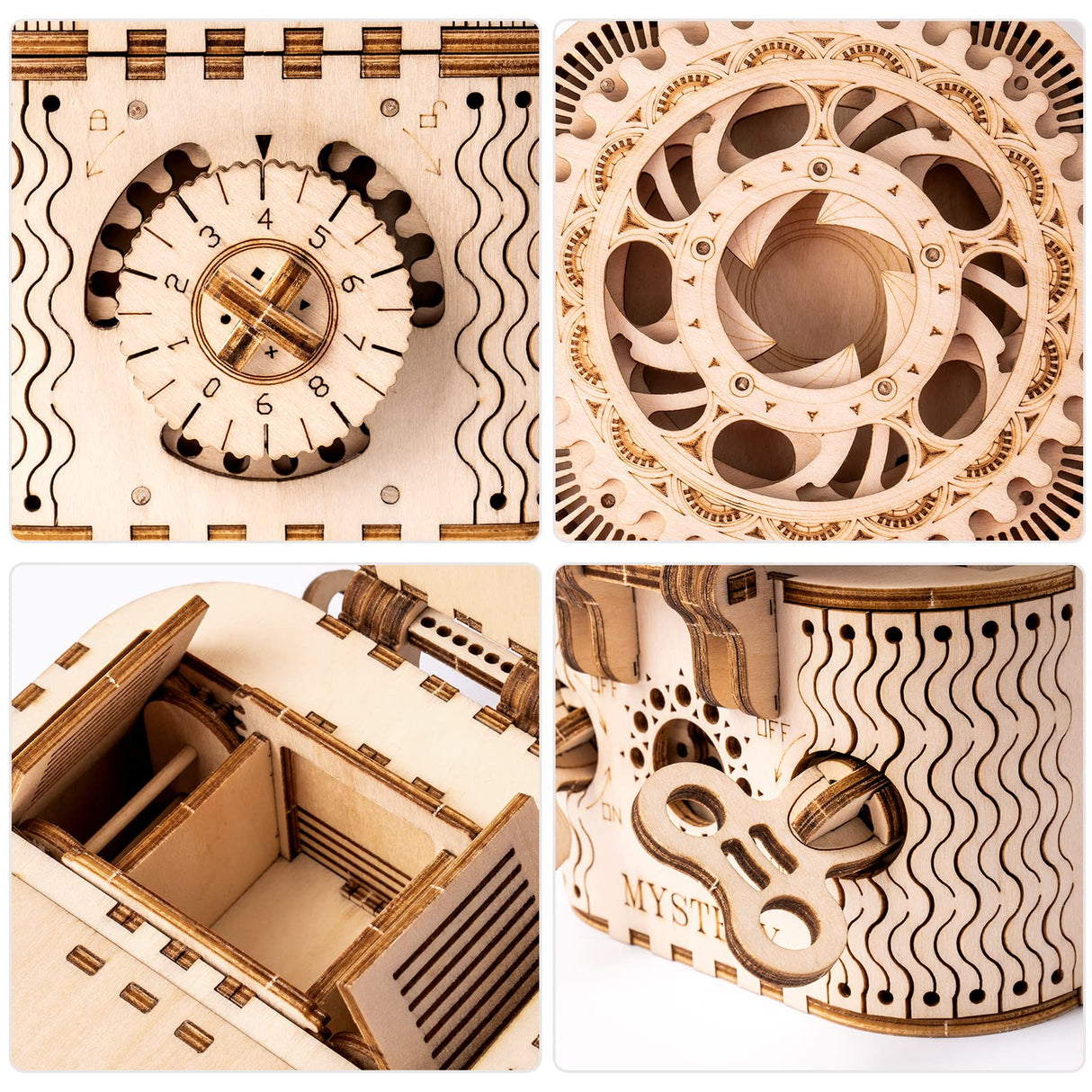 ROBOTIME 3D Wooden Puzzles for Adults, Treasure Box 3D Puzzle Mechanical Ring Box, Gift Choice Hobbies for Brain Teasers Enthusiasts ROBOTIME