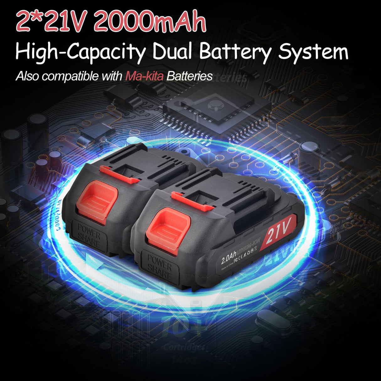 Zenithz Electric Grease Gun: 10000 PSL Grease Gun Battery Powered with 2 Batteries and Charger-Heavy Duty Cordless Grease Guns with LED Light for Trailer - Car Boat Truck Machinery Maintenance Zenithz