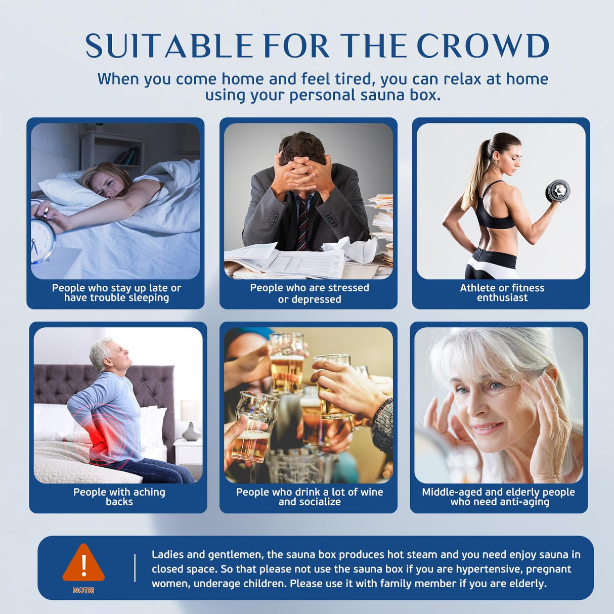 TATDOL Portable Home Steam Sauna Box, Full Size Personal Thicken 600D Sauna Tent Kit for Spa, Indoor Sauna Relaxation with 2.6L & 1000 Watt Steam Generator, Remote Control, Chair, Mat, Foot Rest TATDOL