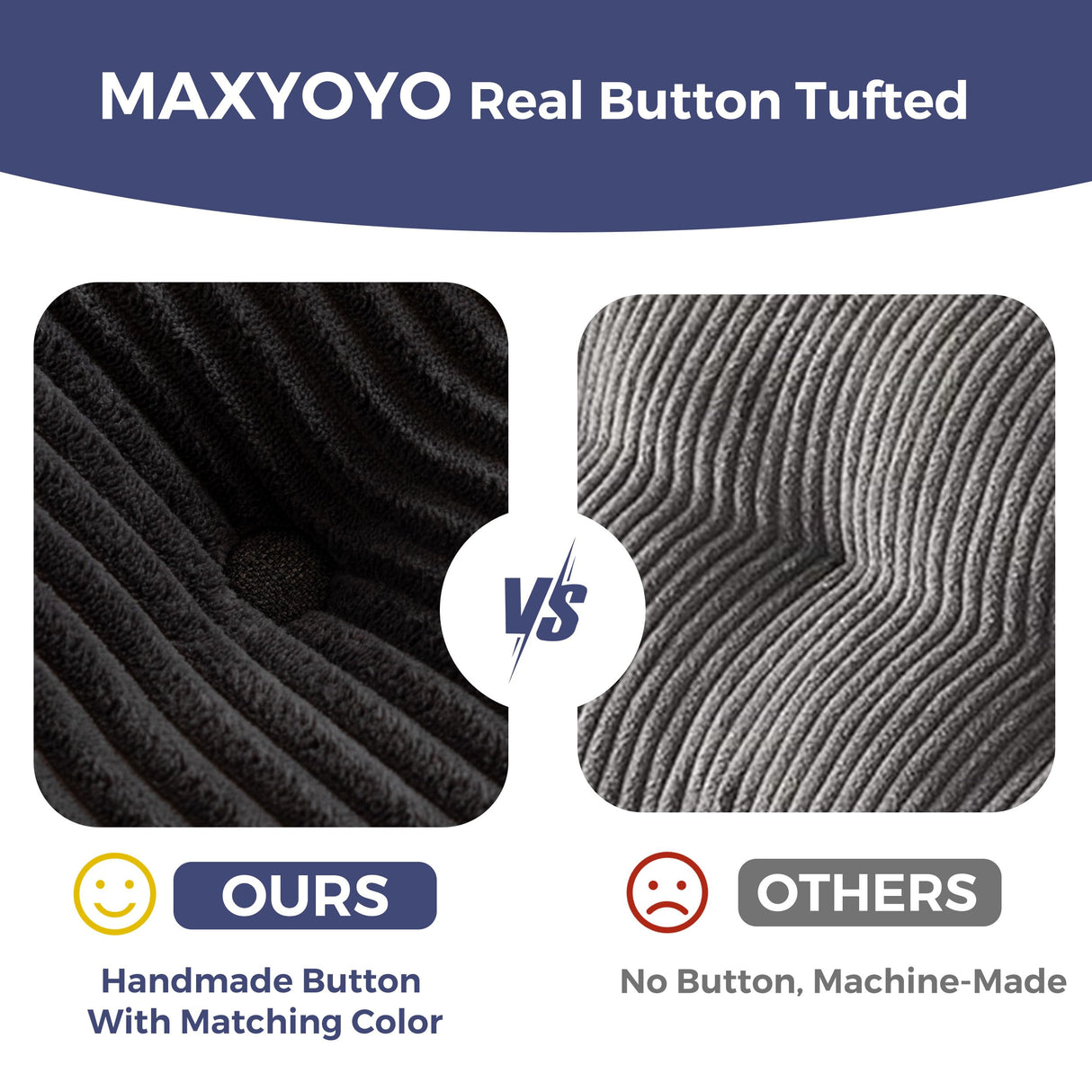 MAXYOYO Modular Sectional Sofa Couch, U Shaped Modern Cloud Couch with 2 Ottomans, Sofa in A Box, Tufted 6-Seat Boneless Sleeper Chair for Living Room, No Assembly Required, Black MAXYOYO