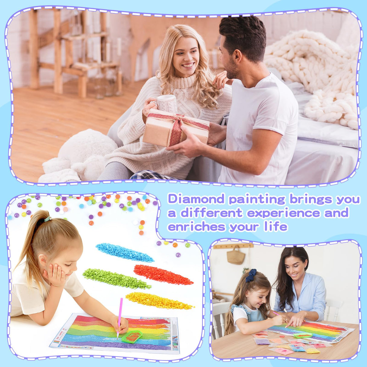 5D DIY Diamond Painting Kits, Cavalier King Charles Spaniel Dog Diamond Art Full Round Drill Crystal Rhinestone Embroidery Pictures Arts Diamond Painting Kits for Wall Decor Gift 30x40cm/12x16inch UPABLUNSO