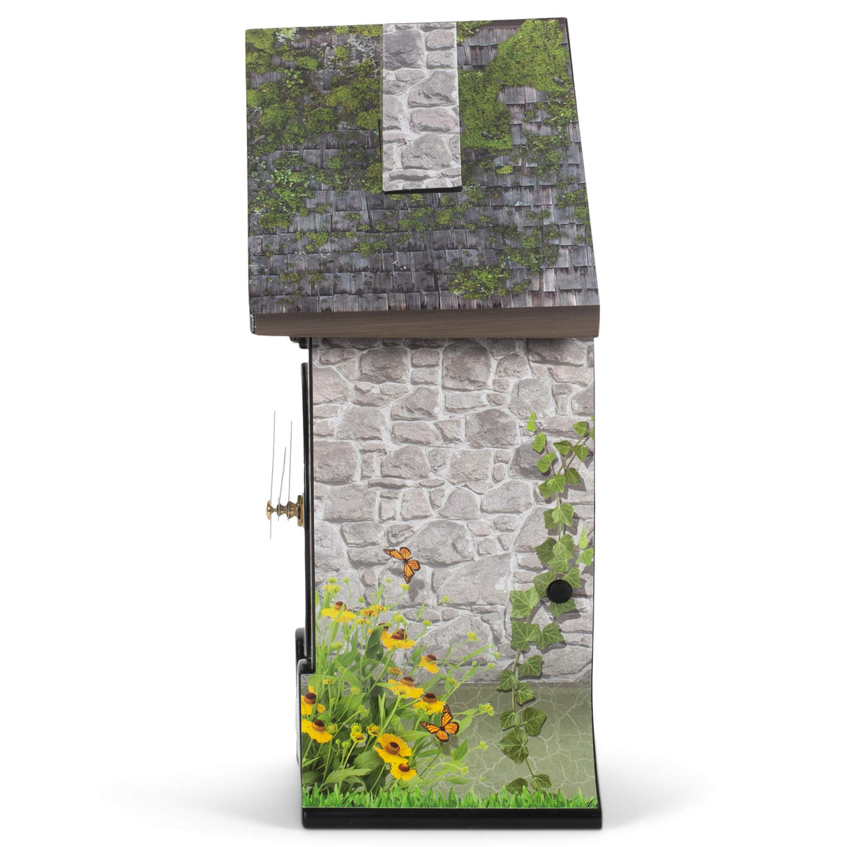 Mark Feldstein Garden Cottage Singing Cardinal Tabletop Wall Sound Cuckoo Clock 14x10 Mark Feldstein & Associates