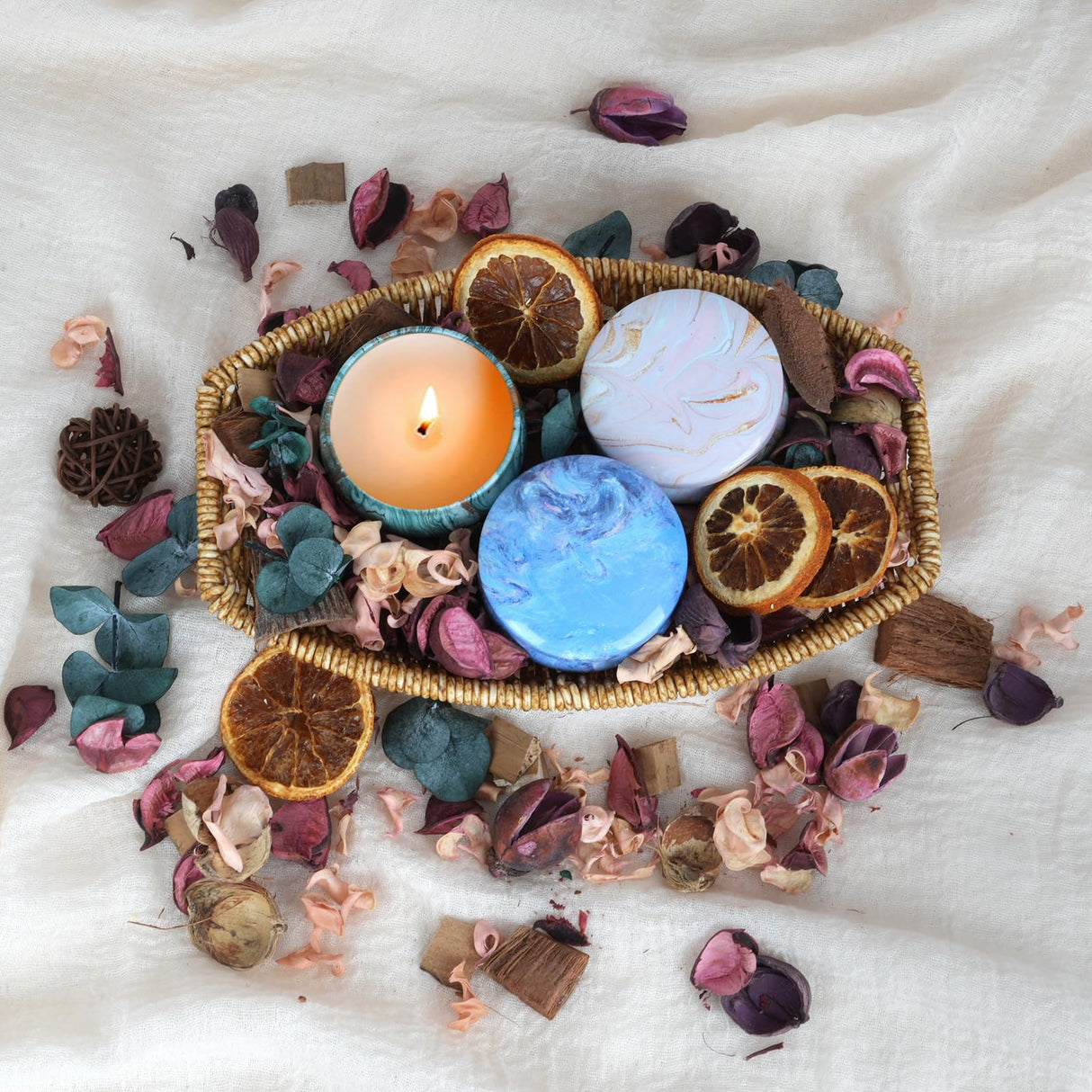 Candle Making Kit for Adults,Candle Making Supplies with Beewax, Fragrance Oil, Beeswax Dye Blocks, Melting Pot etc DIY Candle Craft Tools for Women Friend Family OFUN