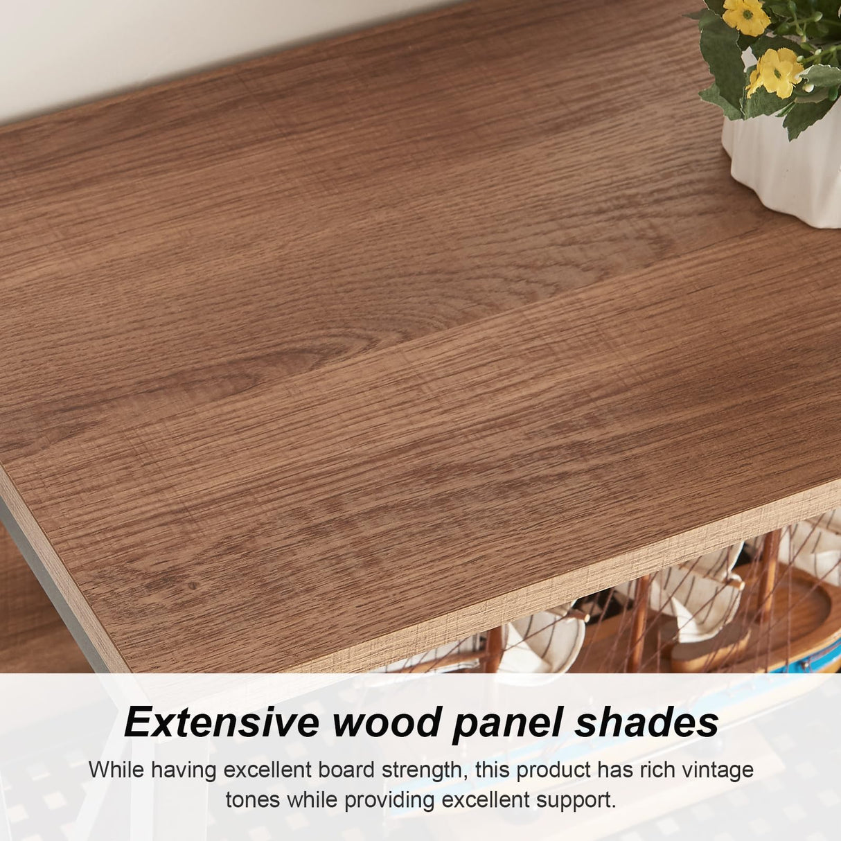 HOMISSUE 7-Tier Vintage Brown Industrial Bookshelf with Cabinet Design HOMISSUE