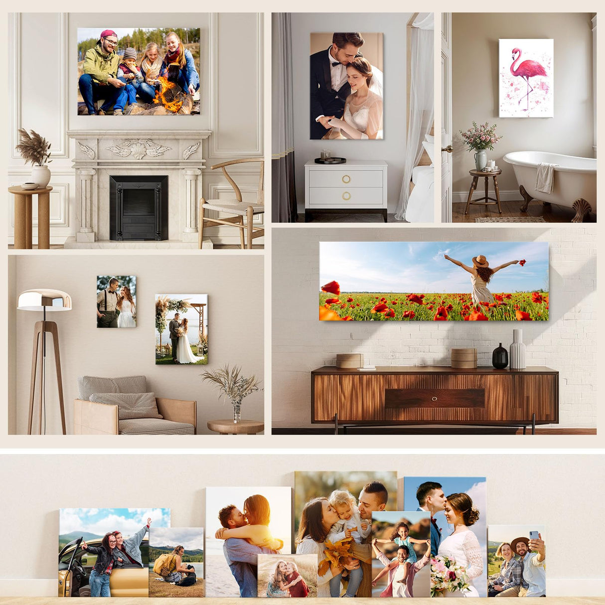 4pcs DIY Wooden Canvas Stretcher Bars Canvas Frame Kit for Gallery Wraps – Sturdy Solid Wood Bars for Oil Paintings, Prints, Posters, Diamond Painting, Home Studio Wall Decor ART