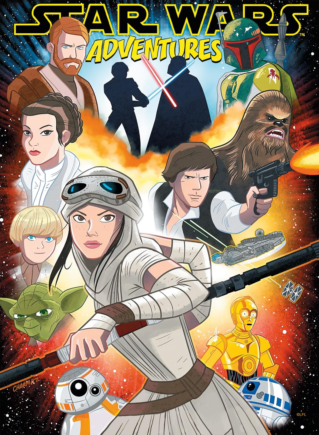 Buffalo Games - Star Wars - Adventures - 100 Piece Jigsaw Puzzle for Families -Challenging Puzzle Perfect for Game Nights - Finished Size is 15.00 x 11.00 Buffalo Games