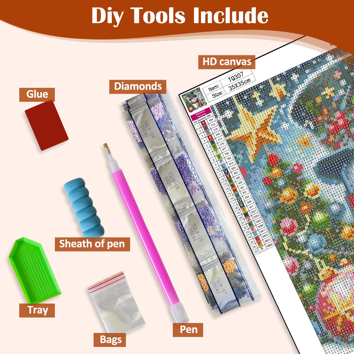 Christmas Tree Snowman Star Diamond Art Painting Kits for Adults,Winter Diamond Painting Kits for Adults Beginners,5D DIY Full Drill Diamond Dot Gem Art Kits for Adult,Home Wall Decor 13.8x13.8 Inch AWLNKMC