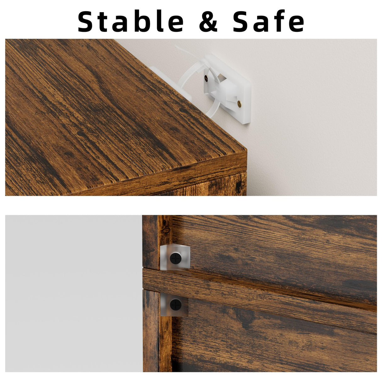 JAMFLY Open Bookshelf and Bookcase, 6 Shelf Storage Tall Bookcase for Bedroom, Living Room and Office, Vintage Brown JAMFLY