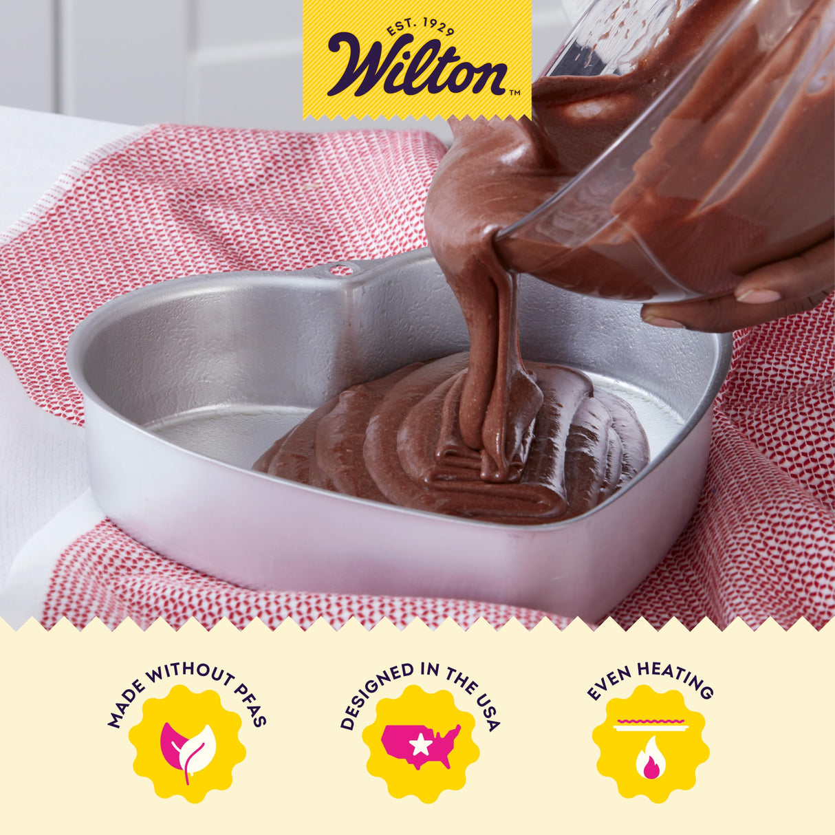 Wilton Decorator Preferred Heart Shaped Cake Pan, 8-In. Baking Pan for Lovely Cakes, Aluminum Wilton