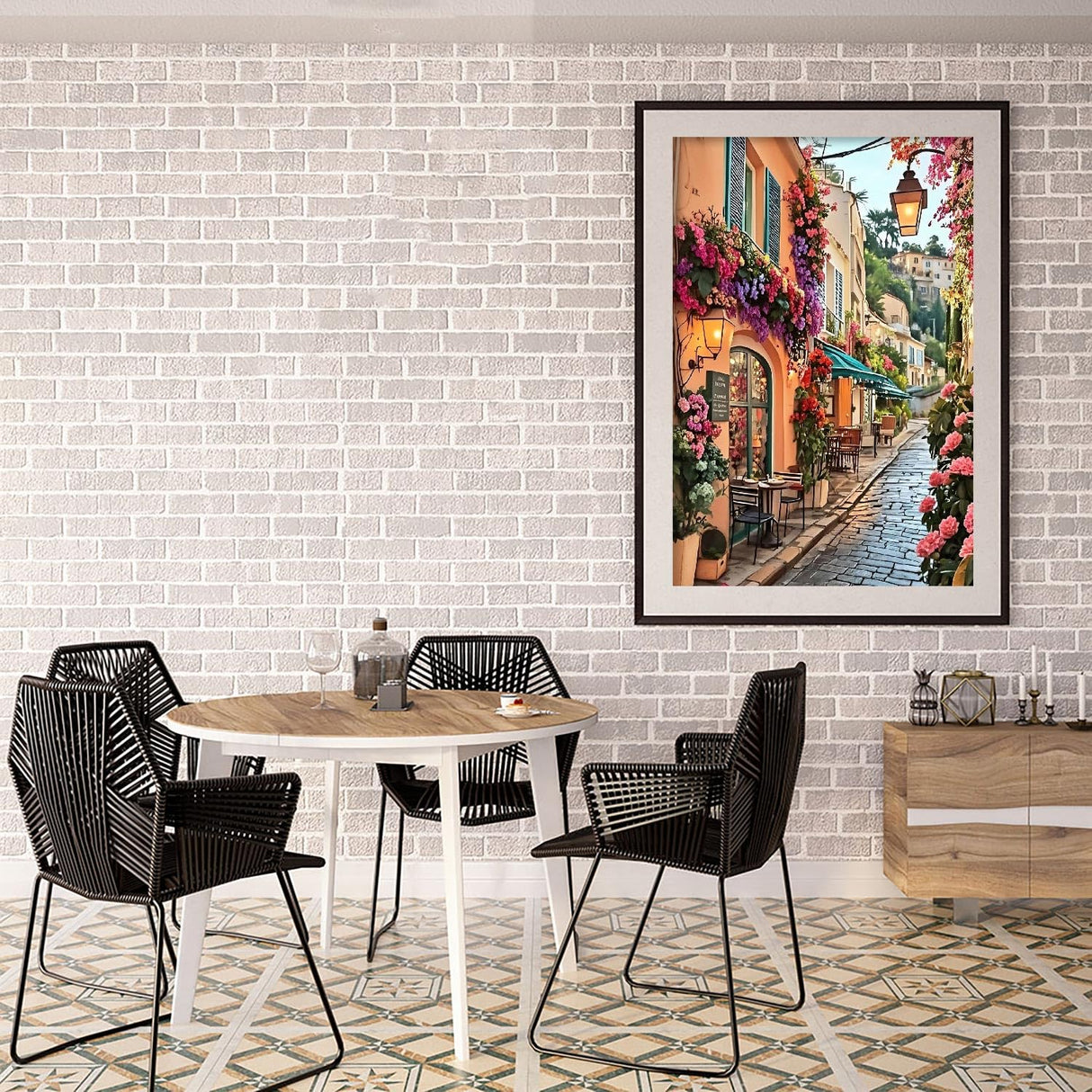 askkqtx Landscape Diamond Art Kits for Adults, Flowers Street Scenery Diamond Painting Kits, 5D DIY Full Drill Crystal Rhinestone Gem Art Craft Kits for Home Wall Decor 12X16 Inch askkqtx