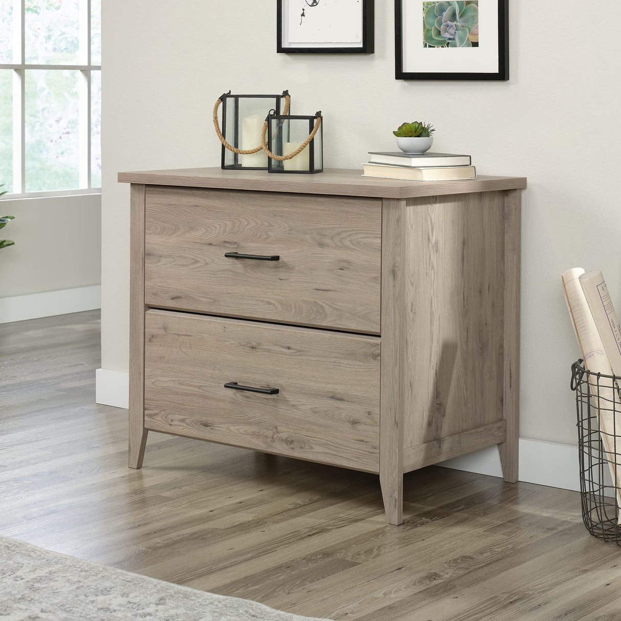 Sauder Summit Station 2-Drawer Lateral File Cabinet, L: 33.86" x W: 20.87" x H: 29.02", Laurel Oak Sauder