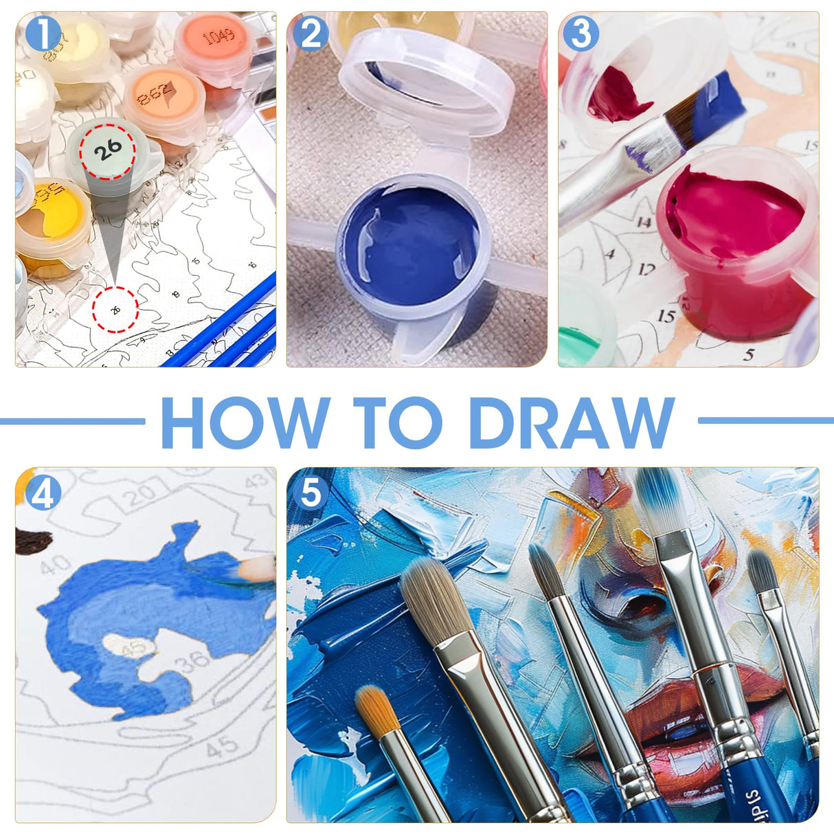 Bimkole Fish Paint by Number for Adults, DIY Oil Painting Kit on Canvas with Paintbrushes and Acrylic Pigment, for Paint by Numbers for Beginner, for Home Wall Decor (16x20Inch) Qm2833 Bimkole