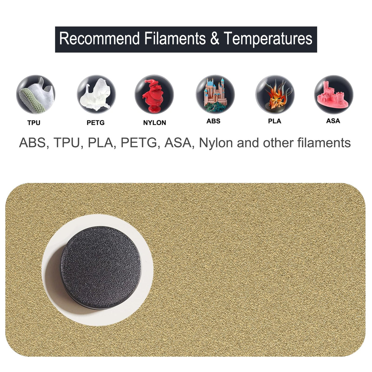 TMYPN 330x330mm Double Side Texture PEI Build Plate for Elegoo Neptune 3 Plus / 4 Plus 3D Printer, Spring Steel Plate and Magnetic Base Print Bed for A30/A30 Pro, Tronxy X3S/X5S/X5S Pro, Qid1 X-Max3 TMYPN