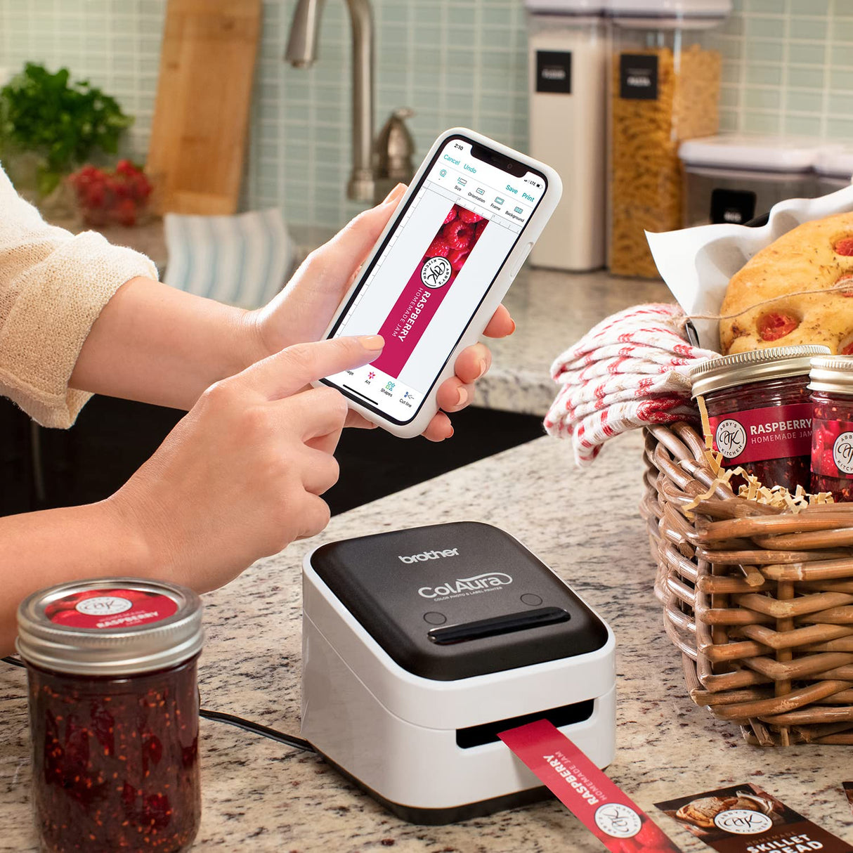 ColAura Color Photo and Label Printer,White Brother