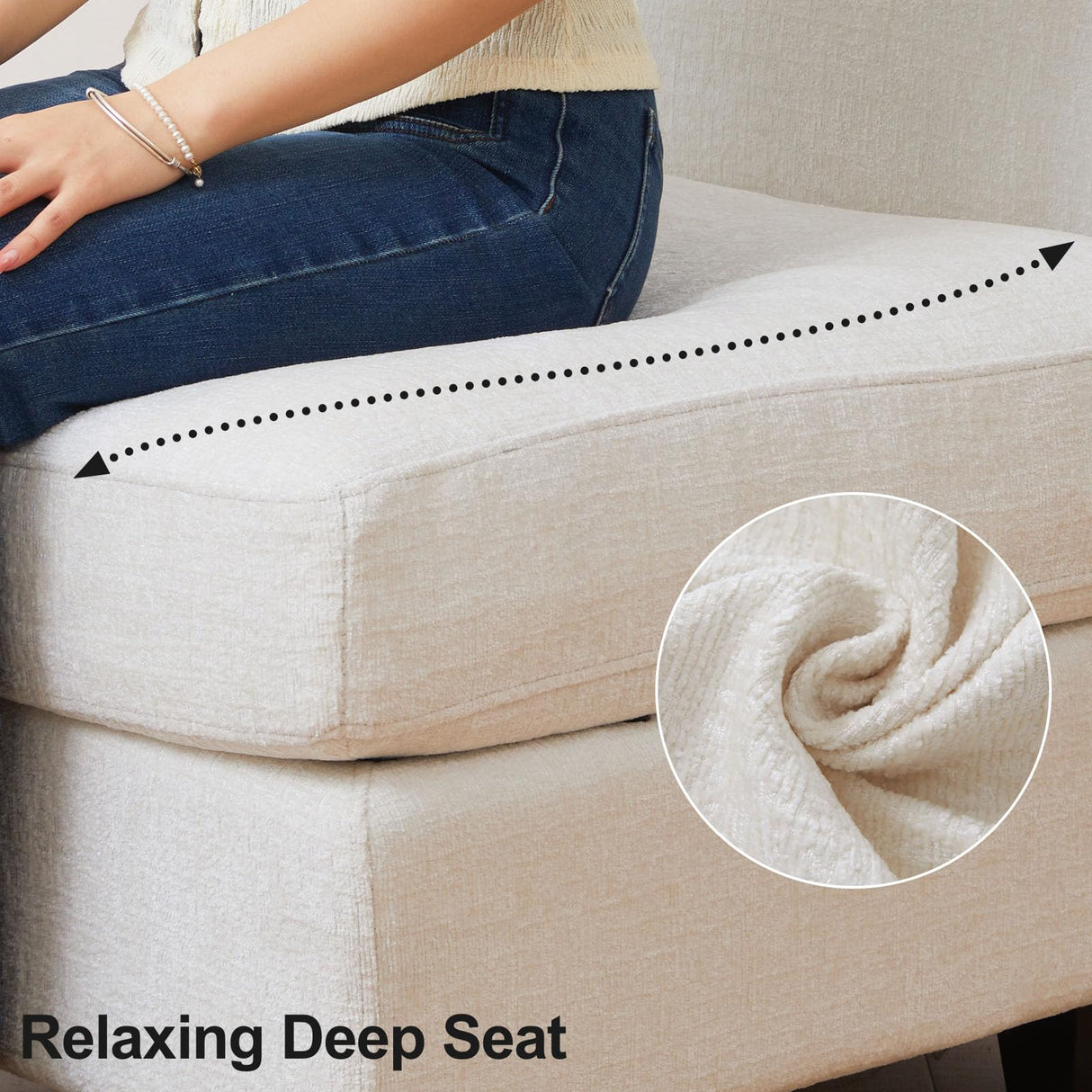 Belffin Large Modular Sectional Sofa Sleeper Sectional Couch with Storage Chenille Sectional Sofa Bed for Living Room, 9 Seats, Beige Belffin