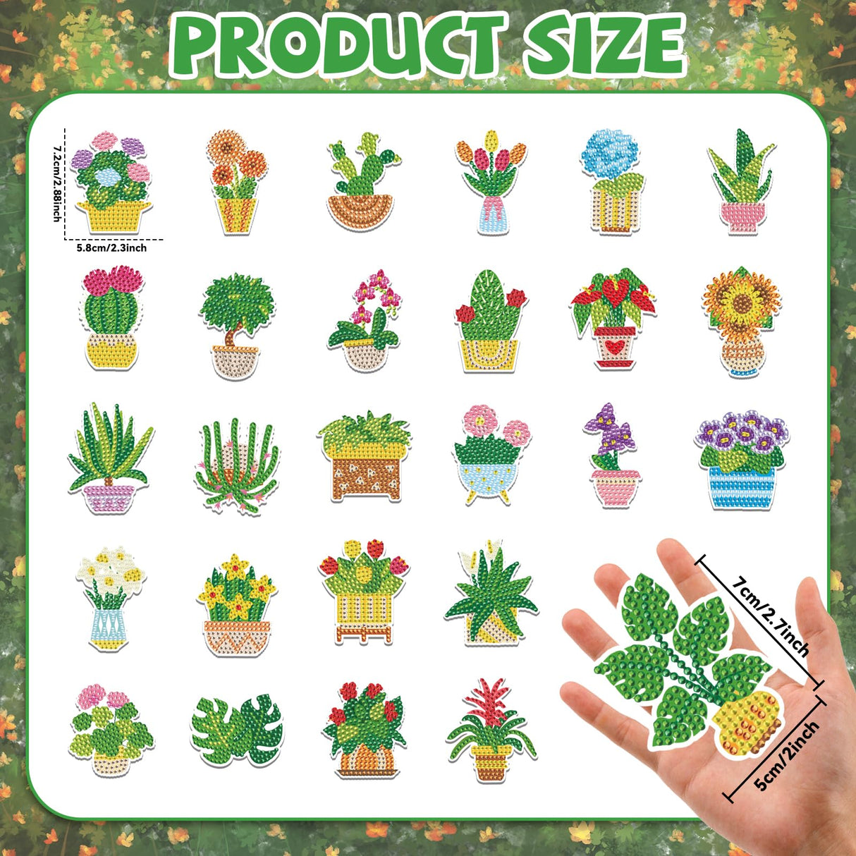 chiazllta 30 Pcs Summer Diamond Painting Magnets Flower Arts Crafts Kit Flower Refrigerator Magnetic Sticker Diamond Fridge Magnet for Adults DIY Home Decoration chiazllta