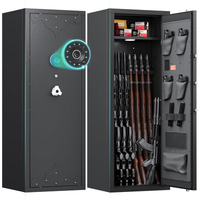 KAER 12-15 Gun Safe, Rifle Safe, Gun Safe for Rifles and Pistols, Gun Cabinet, Gun Safes for Rifles with Adjustable Gun Racks & Shelf, Large Digital Gun Locker, Suitable for AR15