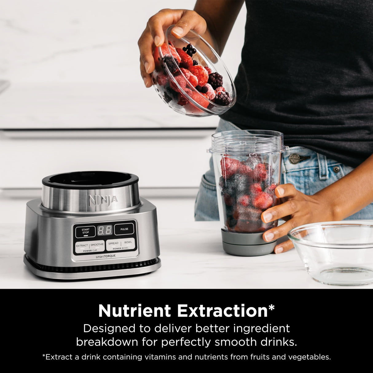 Ninja Blenders for Kitchen | Smoothie Blender, Mixer, Grinder - Premium Blending Performance for Sauces, Frozen Drinks, and More | 1200 Peak Watt Motor | SS101 Foodi Personal Smoothie Maker Ninja
