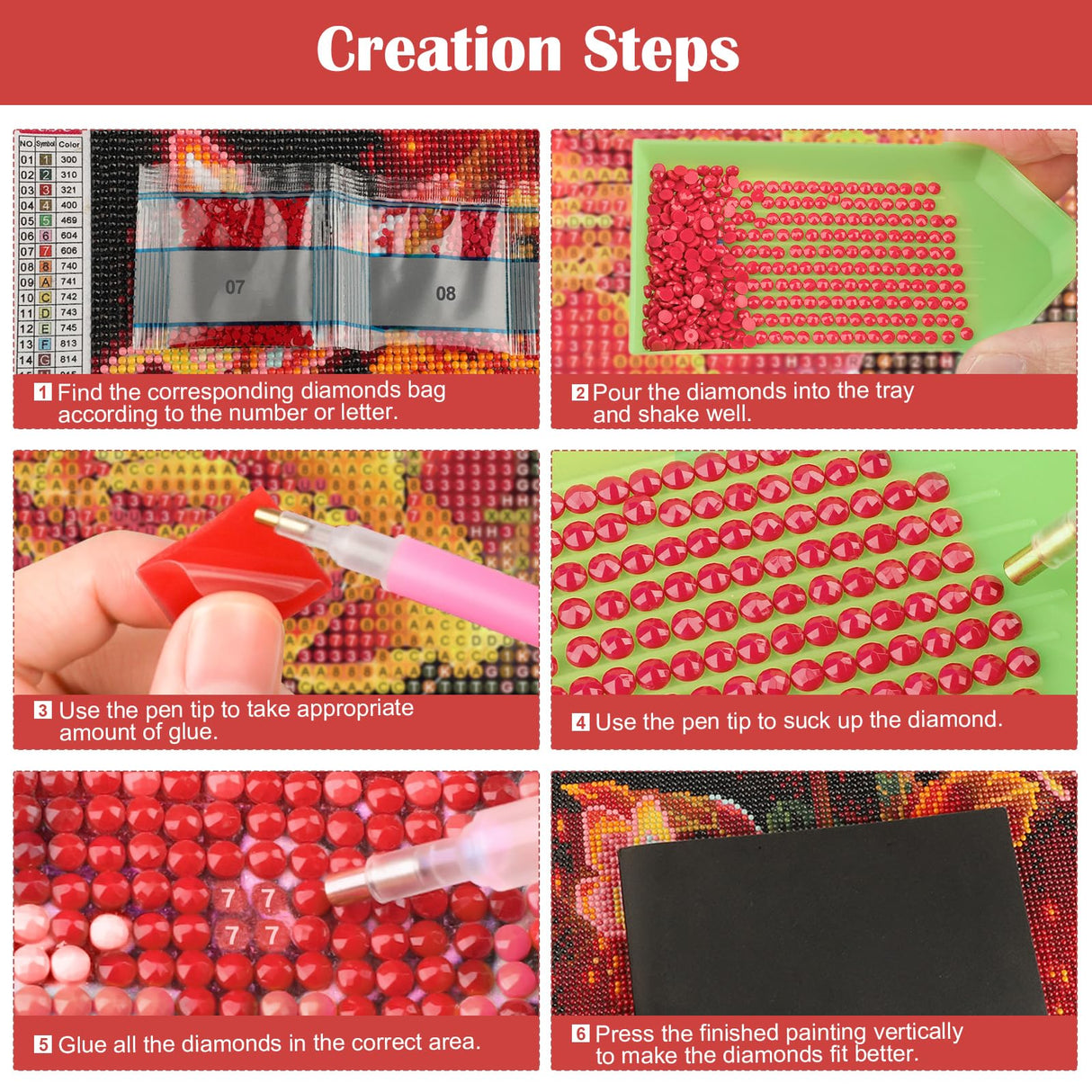 MXJSUA Christmas Tree Diamond Painting Kits for Adults, Red Truck 5D Diamond Art Kits for Beginners, DIY Full Drill Paint with Diamond for Home Wall Decor 12x16 Inch/30x40cm MXJSUA