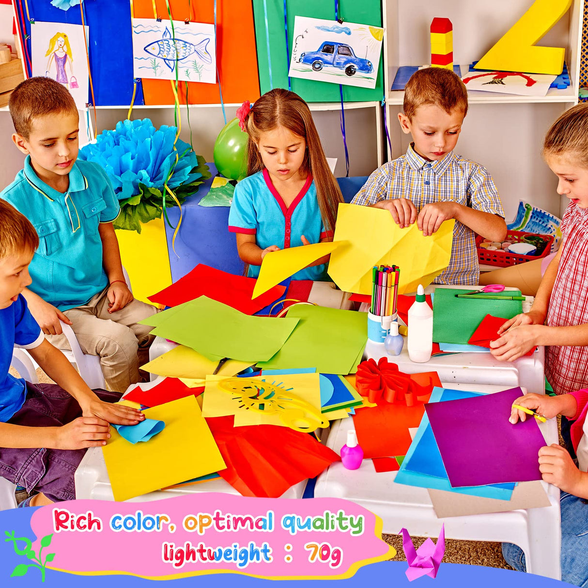 500 Sheets Construction Paper Bulk School Supplies 9 x 12 Inches Art Lightweight Classic Paper Craft for Kids Adults Holiday Drawing Henoyso