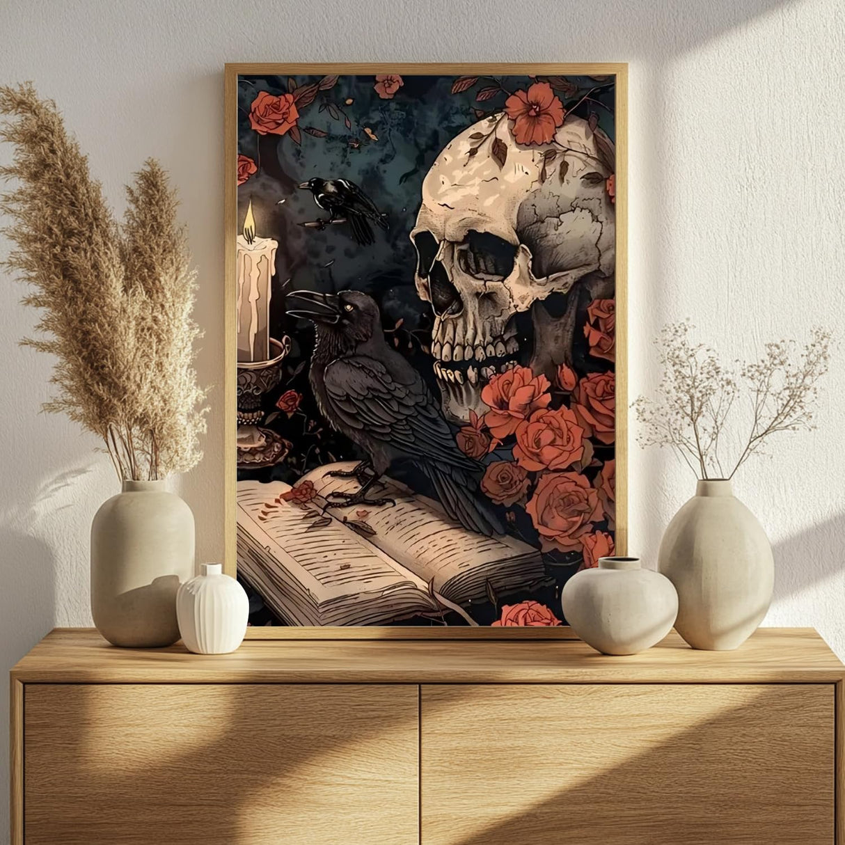 Paint by Numbers Kit for Adults, Skull Paint by Numbers Kit for Adults Beginners, DIY Acrylic Painting on Canvas for Home Wall Art Decor(16x20Inch Mandun