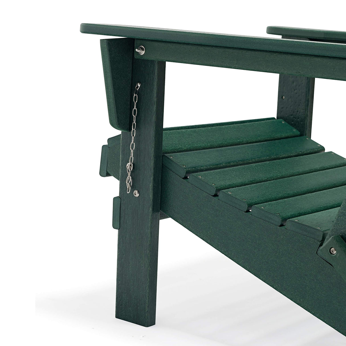 WestinTrends Outdoor Adirondack Chairs Set of 2, Plastic Fire Pit Chair, Weather Resistant Folding Patio Lawn Chair for Outside Deck Garden Backyard Balcony, Dark Green WestinTrends