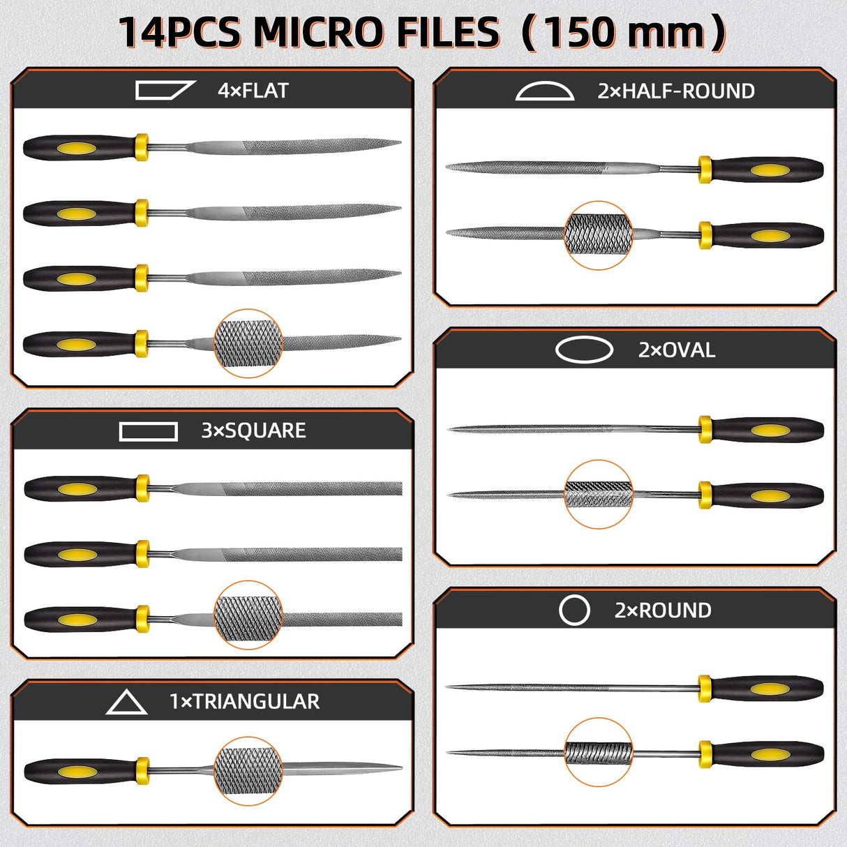 BTEC 46PCS Metal File Set,Flat File/Half-Round File/Triangle File/Round File,4PCS Large Steel Rasp Files for Metalworking,Wood File 14PCS Needle File Set,Woodworking Steel File for Metal Work BTEC
