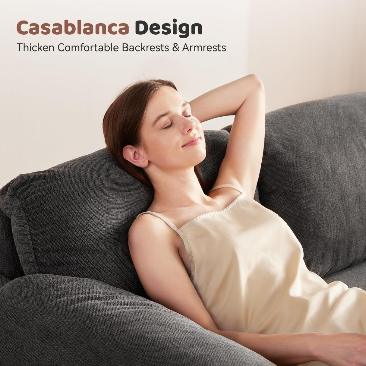 Tbfit 83'' Pull Out Sofa, 3 in 1 Sleeper Sofa Couch with USB & Storage Chaise, Comfy Sofa Bed with Pull Out Bed, Convertible Sleeper Sofas for Living Room, Small Spaces, Dark Gray Tbfit