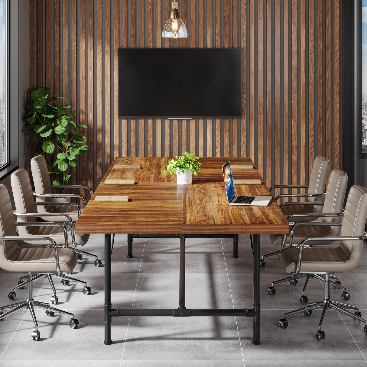 Tribesigns 6FT Conference Table, 70.8" W x 35.4" D Rectangle Meeting Seminar Table, Modern Training Table Boardroom Desk for Conference Room Tribesigns