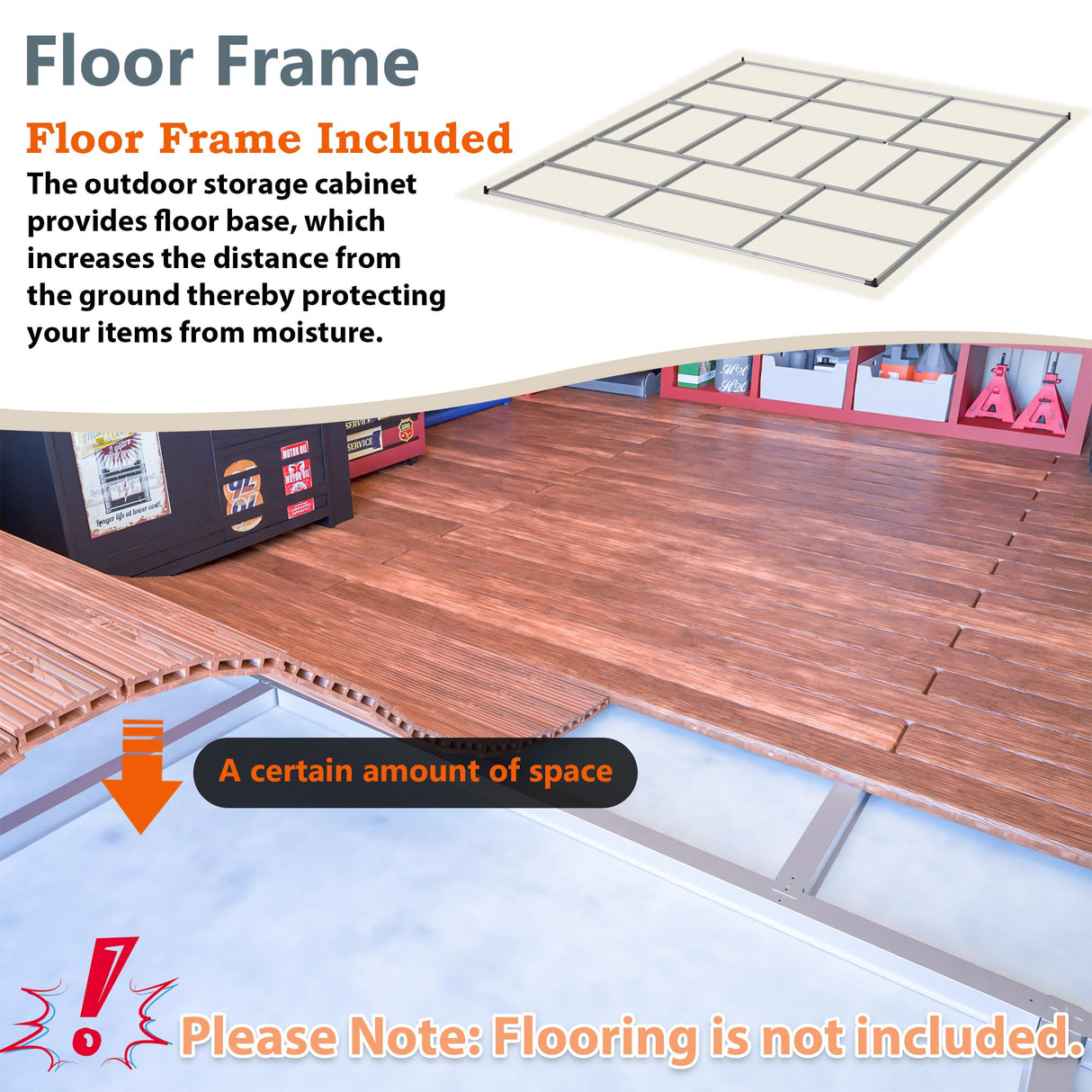 YOPTO 12x14FT Outdoor Storage Shed Metal Shed W/Floor Frame,Garden Tool House W/ 4 Air Vents,Lockable Double Doors & Sloped Roof,for Patio,Lawn,Backyard,Light Gray YOPTO