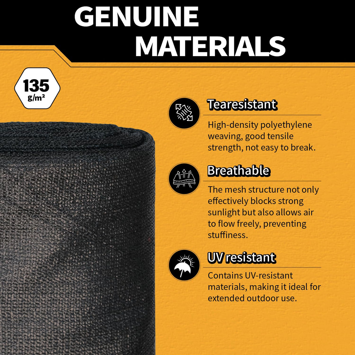 90% Garden Shade Cloth,5' x 15' Heavy Duty Mesh Tarp with Grommets, Garden Privacy Fence Screen, Shade Canopy for Patio, Outdoor Sun Shades for Backyard, Black MVPNET