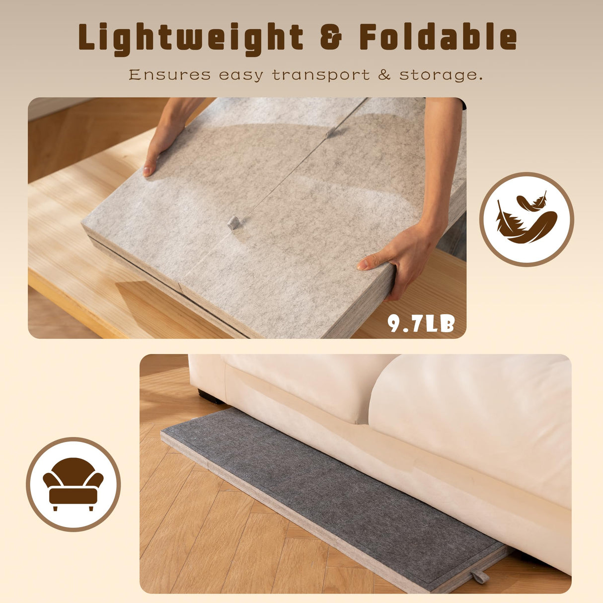 Tektalk 2000 Piece Foldable Jigsaw Puzzle Table with Cover, 3-Tilting-Angle Plateau, Lightweight Portable Felt Puzzle Board with 6 Sorting Drawers (Light Gray) Tektalk