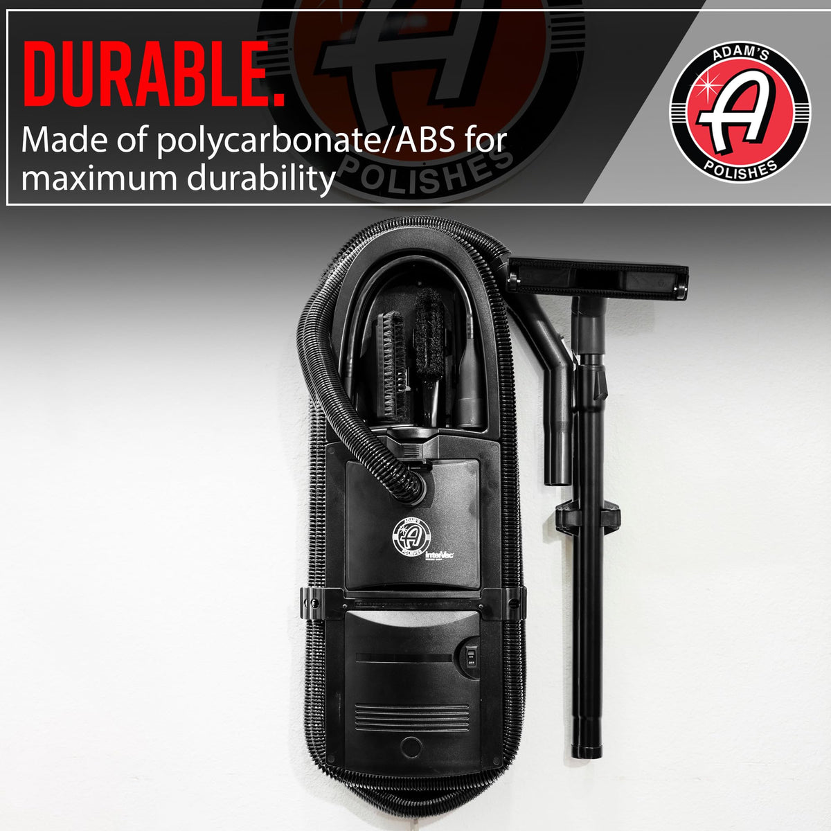 Adam's Polishes Wall Mounted Vacuum - Premium Car Detailing Vacuum for Garage or Shop | Powerful Suction Heavy Duty Detailing Adam's Polishes