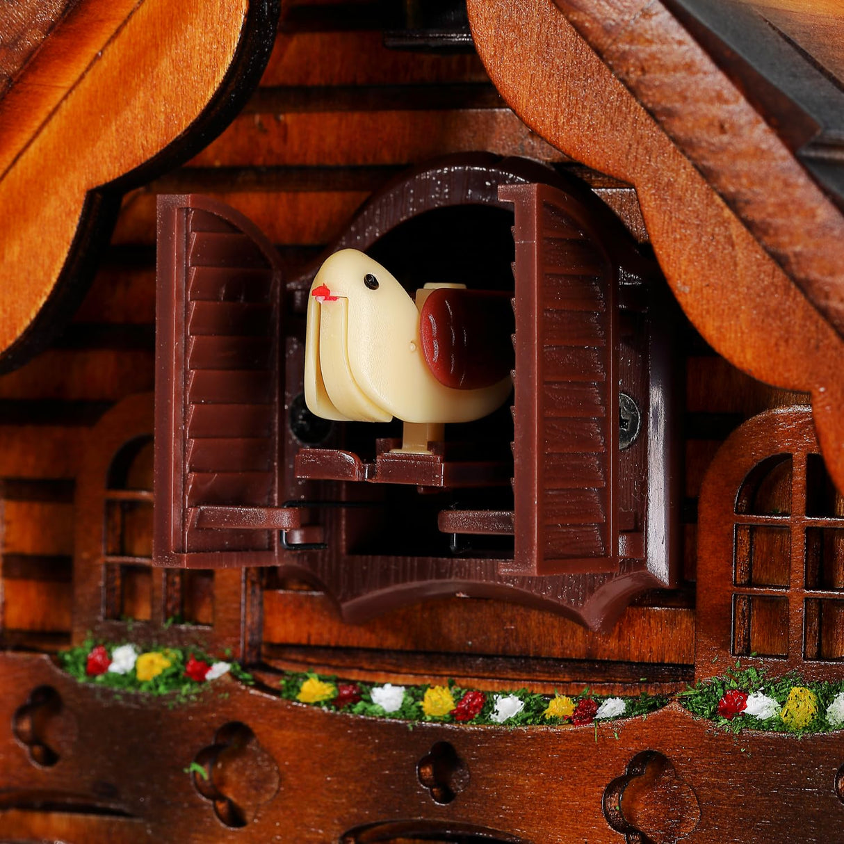 Kintrot Cuckoo Clock Traditional Black Forest Clock Antique Wooden Pendulum Quartz Wall Clock Kintrot