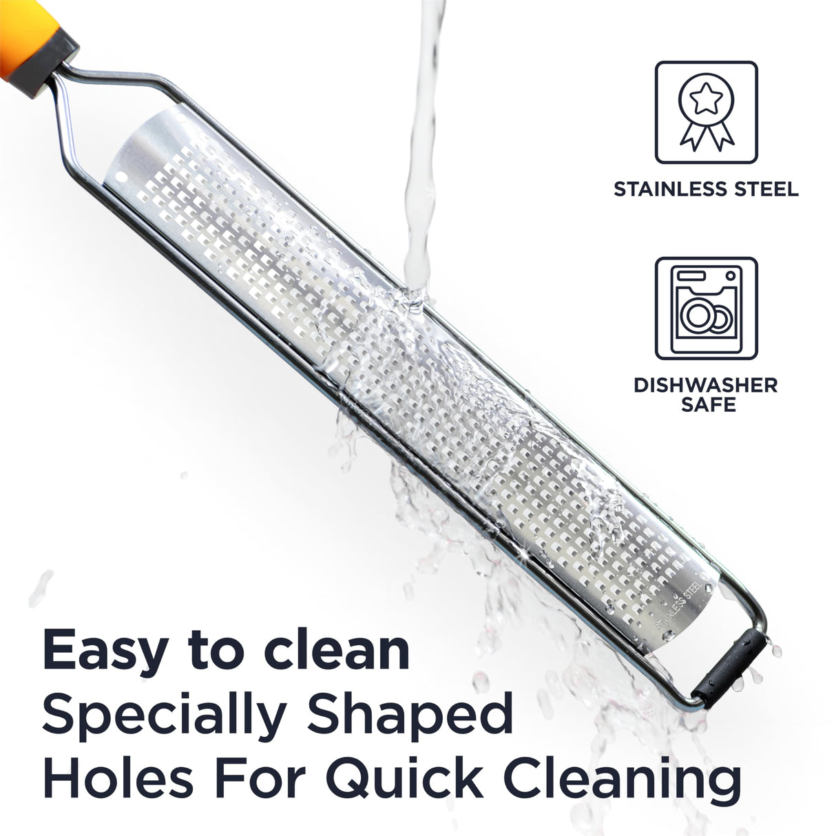 Deiss PRO Lemon Zester & Heavy Duty Cheese Grater & Vegetable Grater — Parmesan Cheese Lemon, Garlic, Nutmeg, Chocolate, Fruits, Vegetables, Ginger Grater - Cheese Shredder & Stainless Steel Grater Deiss