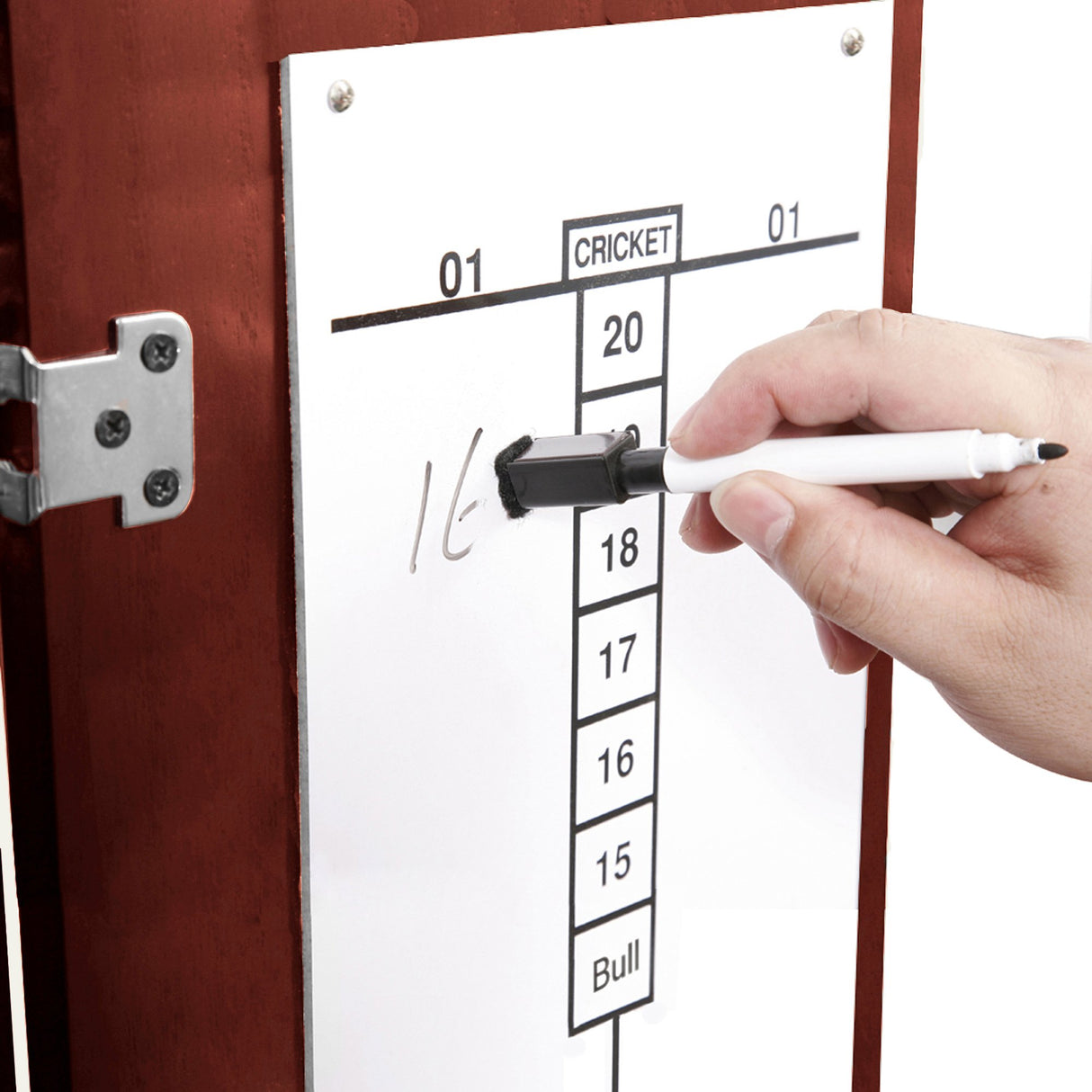 Centerpoint Bristle Dartboard and Solid Wood Cabinet - Dark Cherry Finish Hathaway