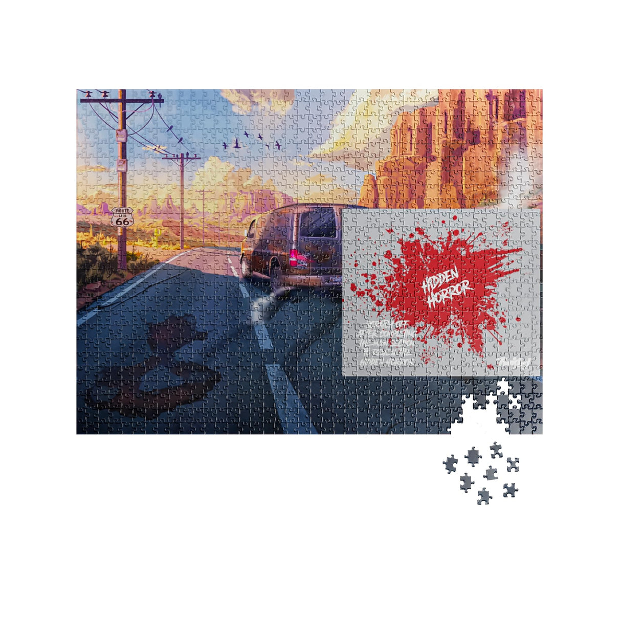 Twisted Puzzles - Hidden Horror Series: Road Trip, 1000 Piece Adult Jigsaw Puzzle, Halloween Puzzle, A Scare for Those Who Dare Twisted Puzzles