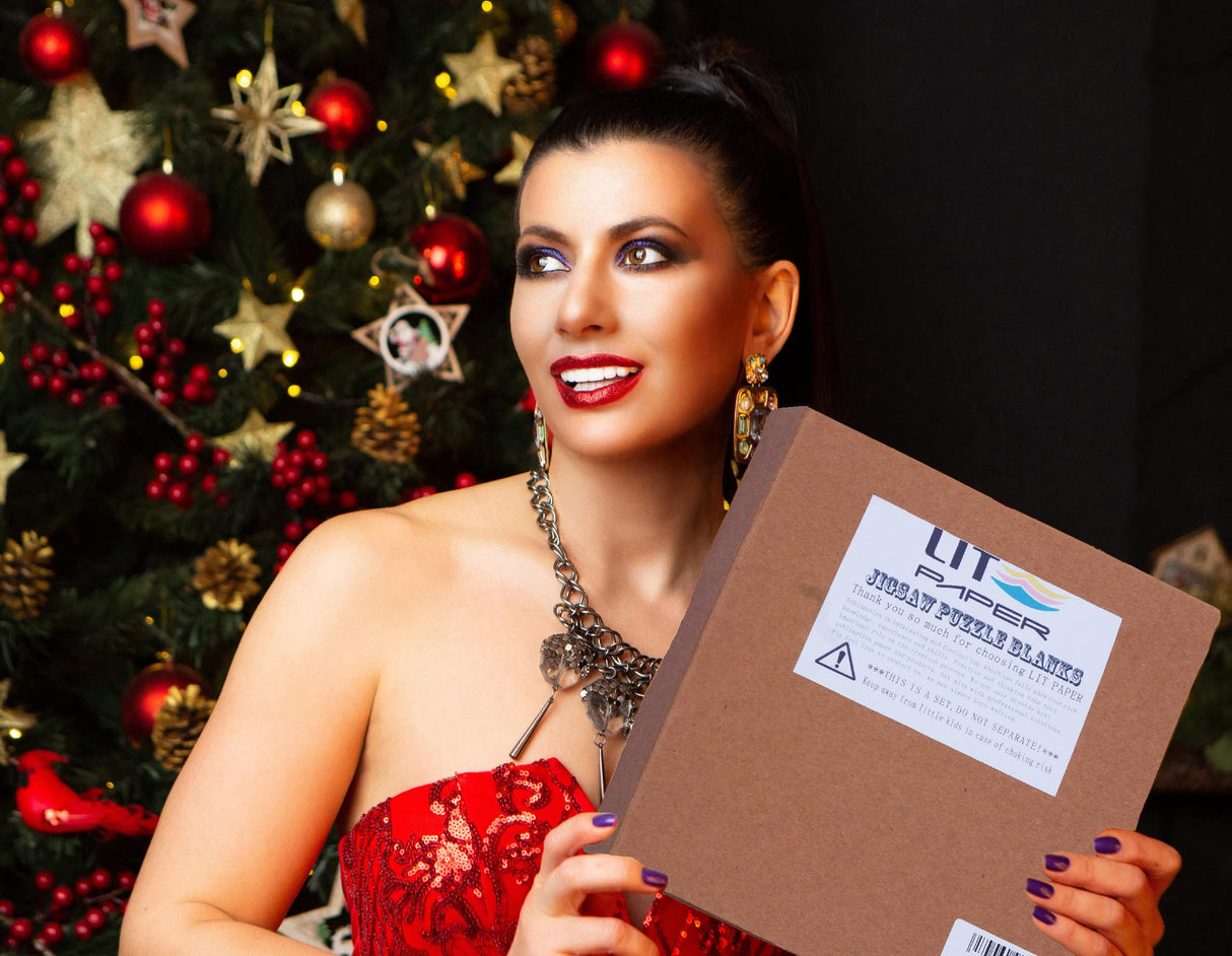 LIT PAPER 5 Sets 2-in-1 Photo Frame Sublimation Jigsaw Puzzle Blanks Combo 2 Shape Bone Medal - DIY Heat Press Transfer Crafts 63 Slices Thermal Transfer Blank Puzzles for Sublimation LIT PAPER