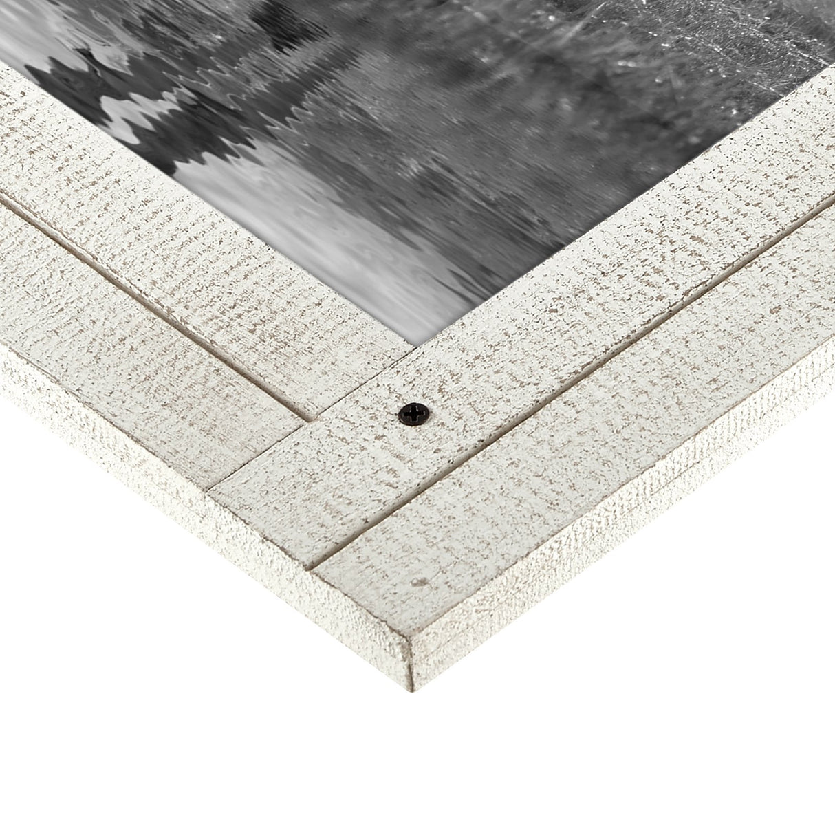 Americanflat 5x7 Picture Frame with Polished, Crystal Clear Glass - Hampton Collection - Distressed Wood Gallery Picture Frames for Tabletop and Wall Display - Aspen White Americanflat