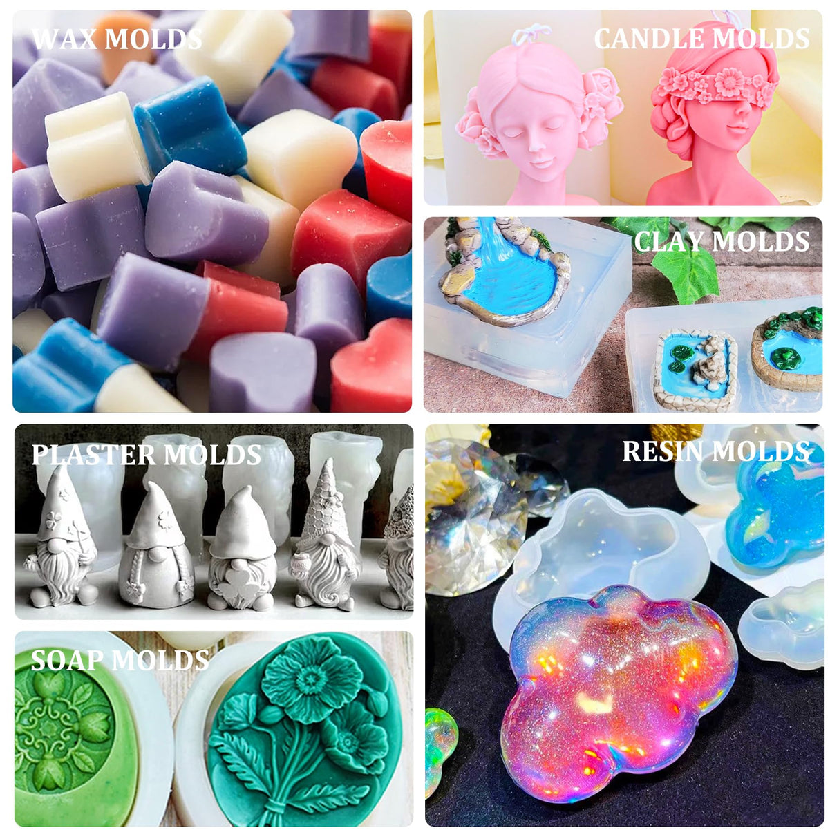 Silicone Mold Making Kit - 100oz Translucent Liquid Silicone Rubber for Mold Making - Elastic 1:1 Mixing Ratio Fast Curing Molding Silicone for Casting, DIY Resin Molds, Candle Molds, Soap Mold, Craft Vividye