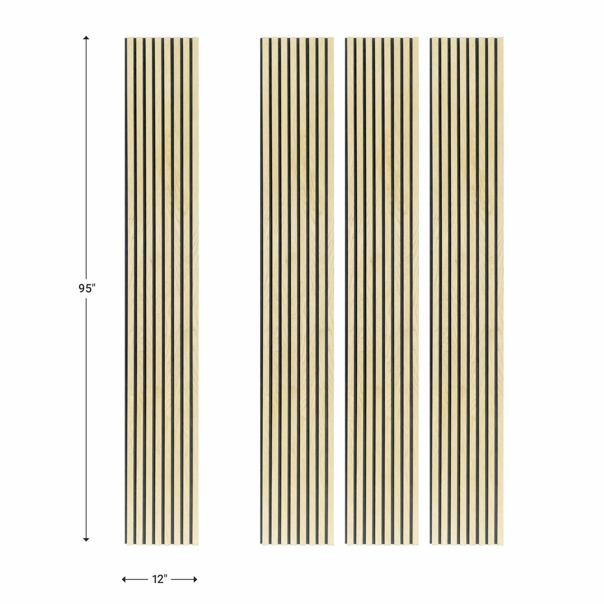 Wood Panels for Wall - Oak Acoustic Wall Panels - 4PK Wall Wood Panels - 94.49” x 12 - Soundproof Wood Wall Panels for Decor - Acoustic Slat Wood Wall Panels for Interior Decoration of Walls ZETY HOME